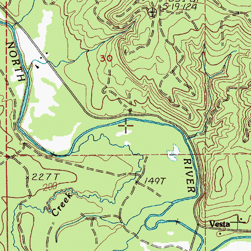 Topographic Map of Beaver Creek, WA