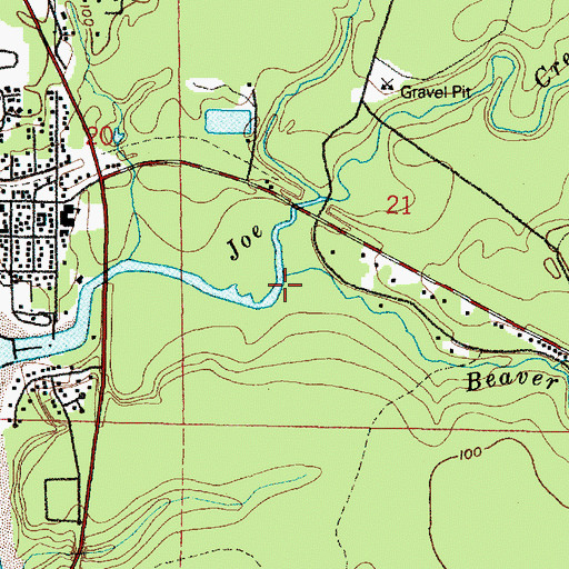 Topographic Map of Beaver Creek, WA