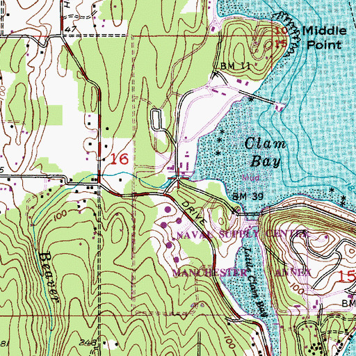 Topographic Map of Beaver Creek, WA