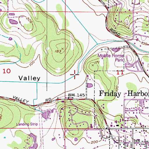 Topographic Map of Beaverton Valley, WA