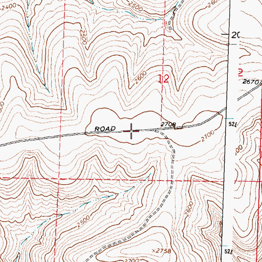 Topographic Map of Beezley Hills, WA