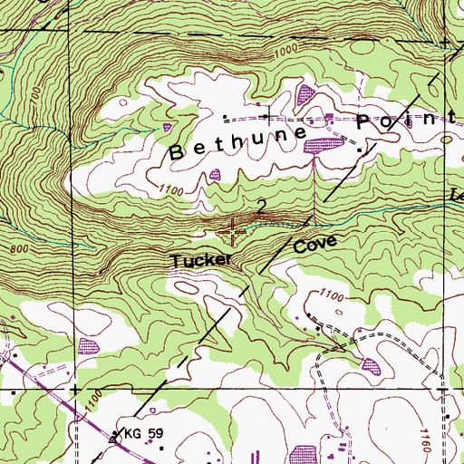 Topographic Map of Leather Hole Branch, AL