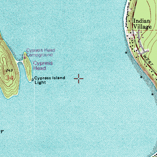 Topographic Map of Bellingham Channel, WA