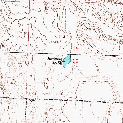 Topographic Map of Bennett Lake, WA
