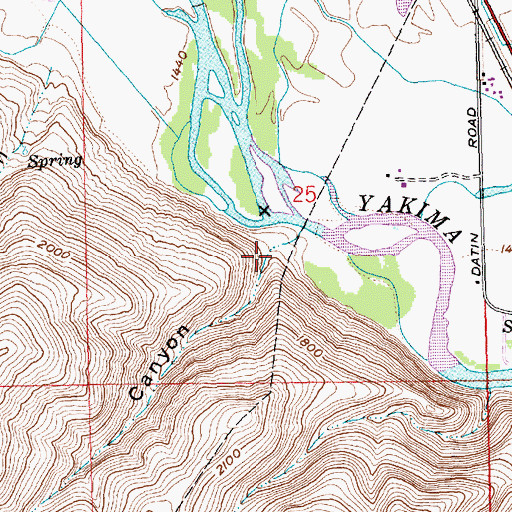 Topographic Map of Benwy Canyon, WA