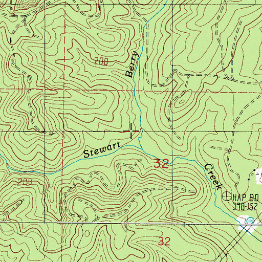 Topographic Map of Berry Creek, WA