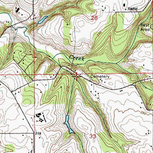 Topographic Map of Bethel Church, WA