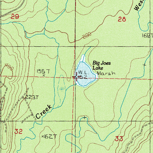 Topographic Map of Big Joes Lake, WA