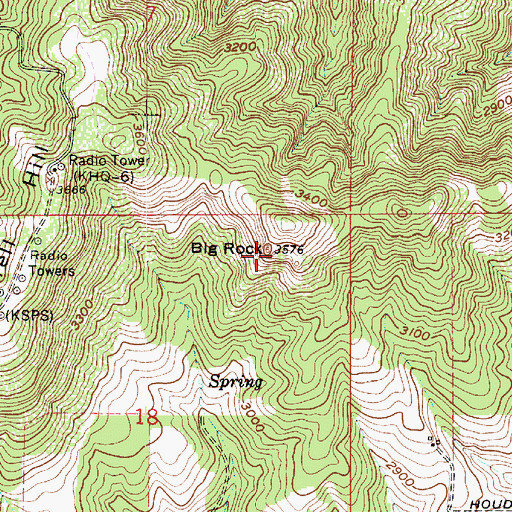 Topographic Map of Big Rock, WA
