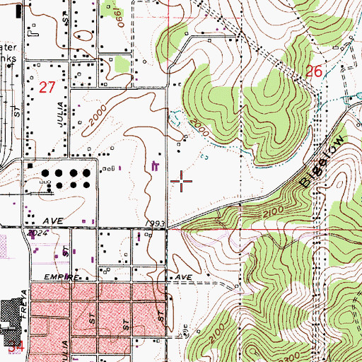 Topographic Map of Bigelow Gulch, WA