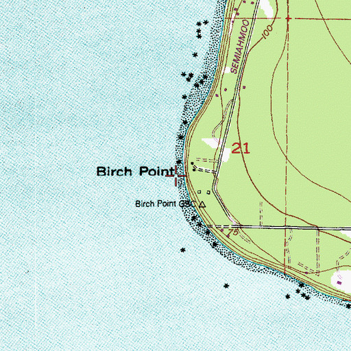 Topographic Map of Birch Point, WA