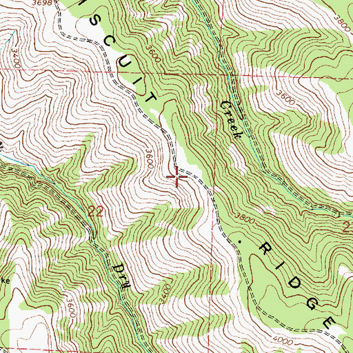 Topographic Map of Biscuit Ridge, WA