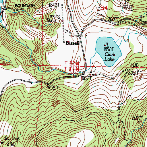 Topographic Map of Bissel School, WA