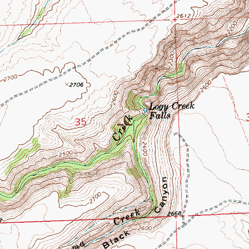 Topographic Map of Black Canyon, WA