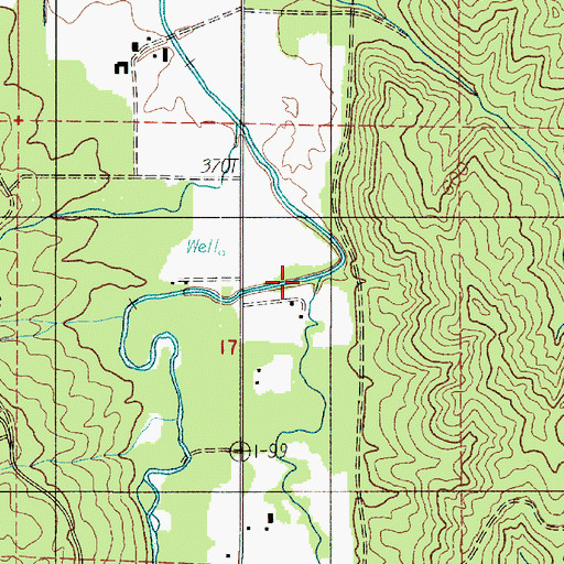 Topographic Map of Black Creek, WA