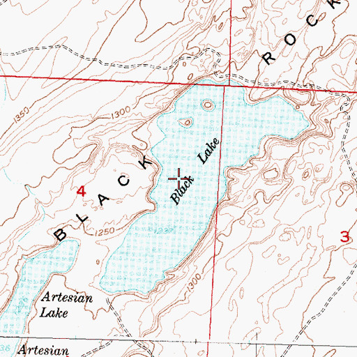 Topographic Map of Black Lake, WA