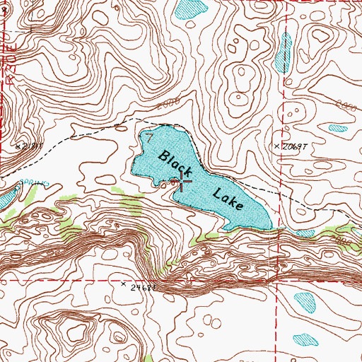 Topographic Map of Black Lake, WA