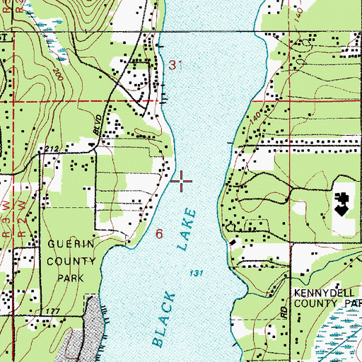 Topographic Map of Black Lake, WA