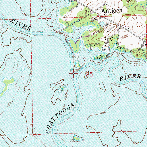 Topographic Map of Little River, AL