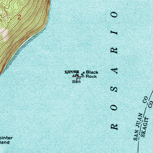 Topographic Map of Black Rock, WA