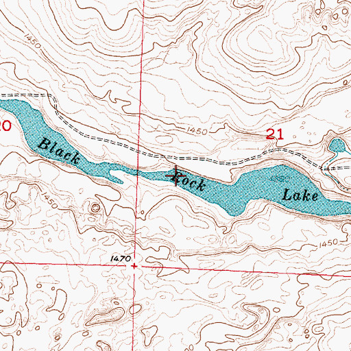Topographic Map of Black Rock Lake, WA
