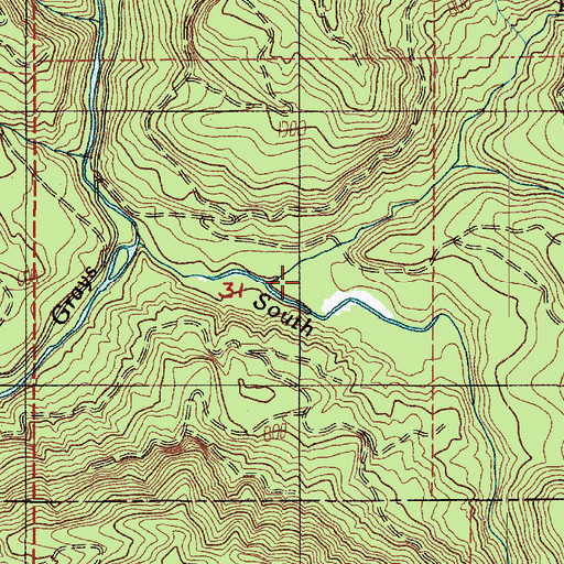 Topographic Map of Blaney Creek, WA