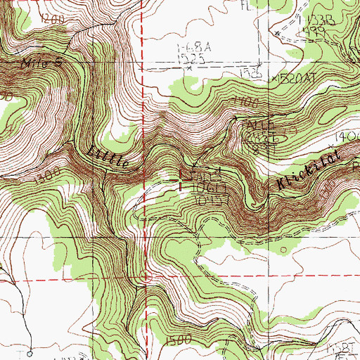 Topographic Map of Blockhouse Creek, WA