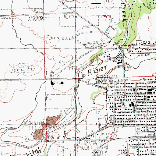 Topographic Map of Bloodgood Creek, WA