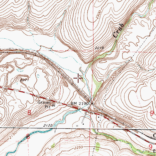 Topographic Map of Bluestem Creek, WA