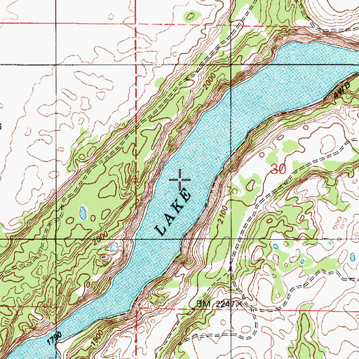 Topographic Map of Bonnie Lake, WA