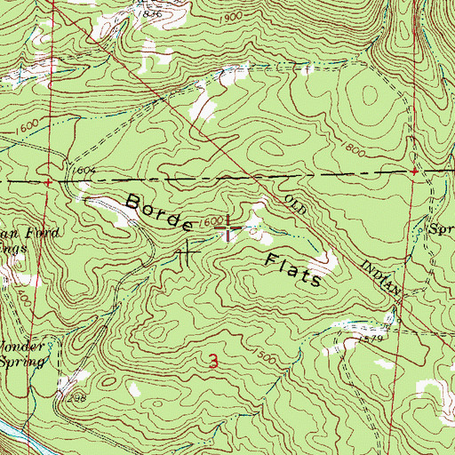 Topographic Map of Borde Flats, WA