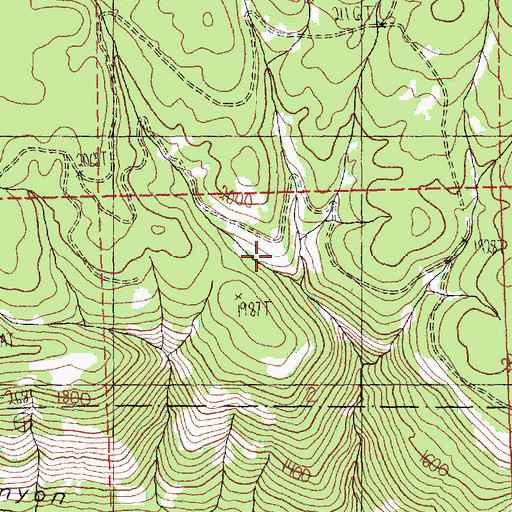 Topographic Map of Boulder Spring, WA