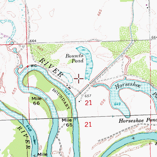 Topographic Map of Bounds Pond, WA