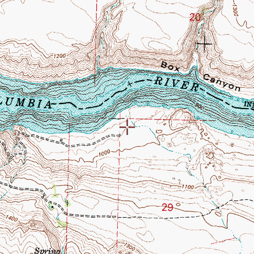 Topographic Map of Box Canyon, WA
