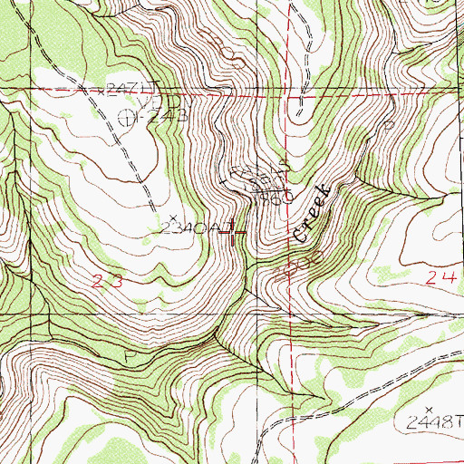 Topographic Map of Box Canyon, WA