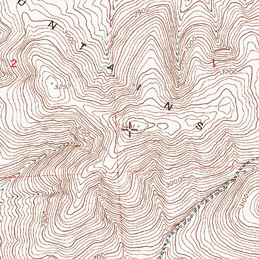Topographic Map of Boylston Mountains, WA