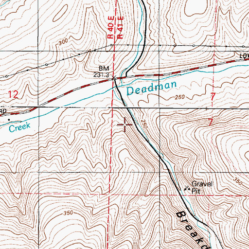 Topographic Map of Breakdown Gulch, WA