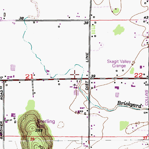 Topographic Map of Brickyard Creek, WA