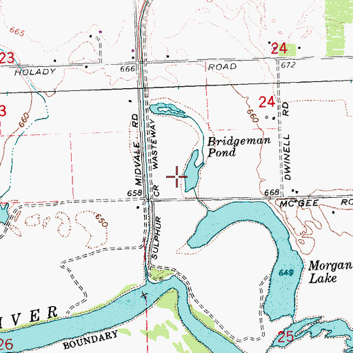 Topographic Map of Bridgeman Pond, WA