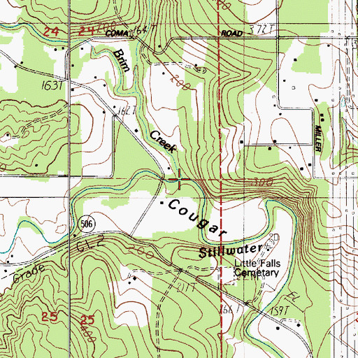 Topographic Map of Brim Creek, WA