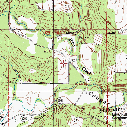 Topographic Map of Brim Creek School, WA