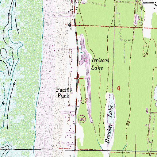 Topographic Map of Briscoe Lake, WA