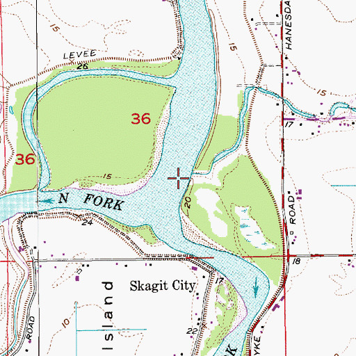 Topographic Map of Britt Slough, WA