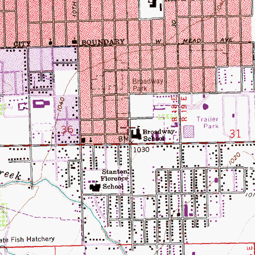 Topographic Map of Ridge View Elementary School, WA