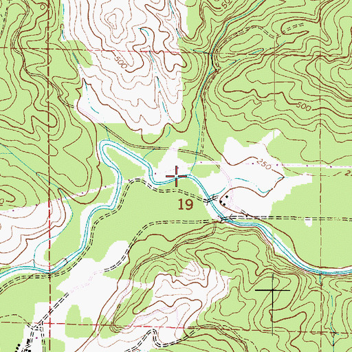 Topographic Map of Brock Creek, WA