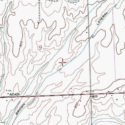 Topographic Map of Brown Lateral, WA
