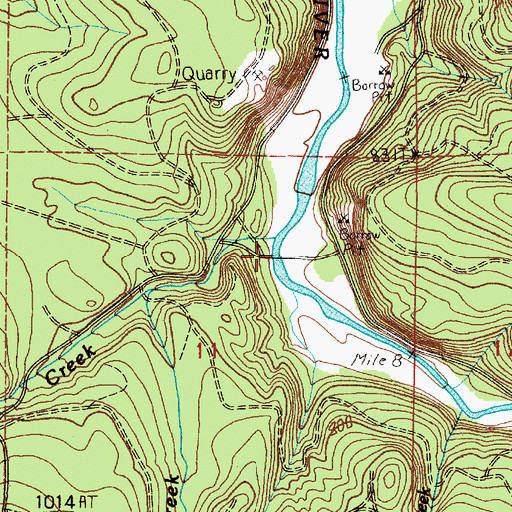 Topographic Map of Brownell Creek, WA