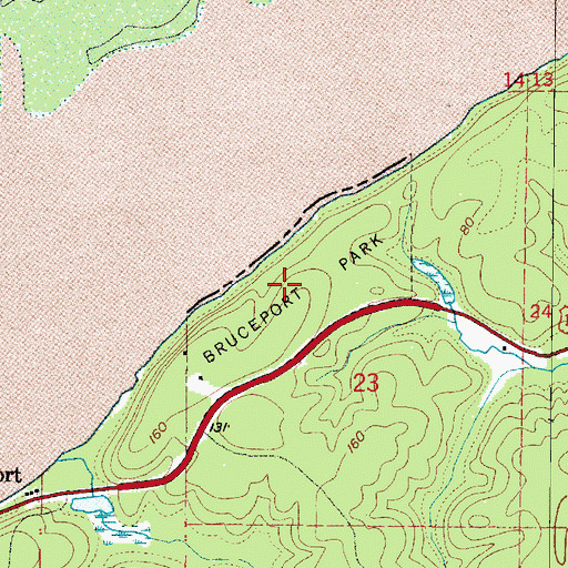 Topographic Map of Bruceport Park, WA