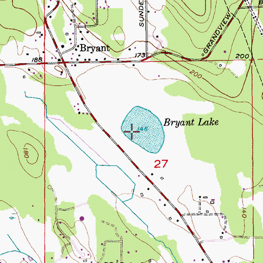 Topographic Map of Bryant Lake, WA