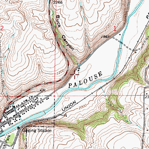 Topographic Map of Buck Canyon, WA